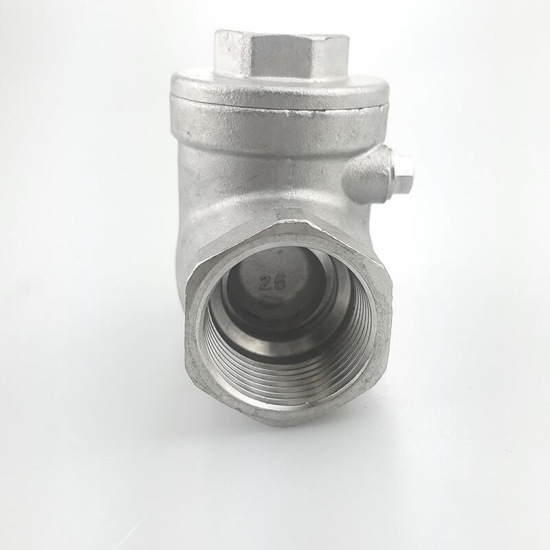 。201/304不锈钢卧式止回阀/H14丝扣口逆止阀/内螺纹内丝/DN15 20