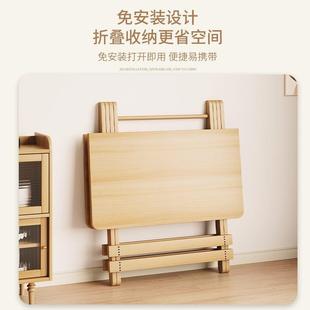 摆摊实木小方桌家用简易小户型饭桌出租屋用餐桌 桌子可折叠便携式