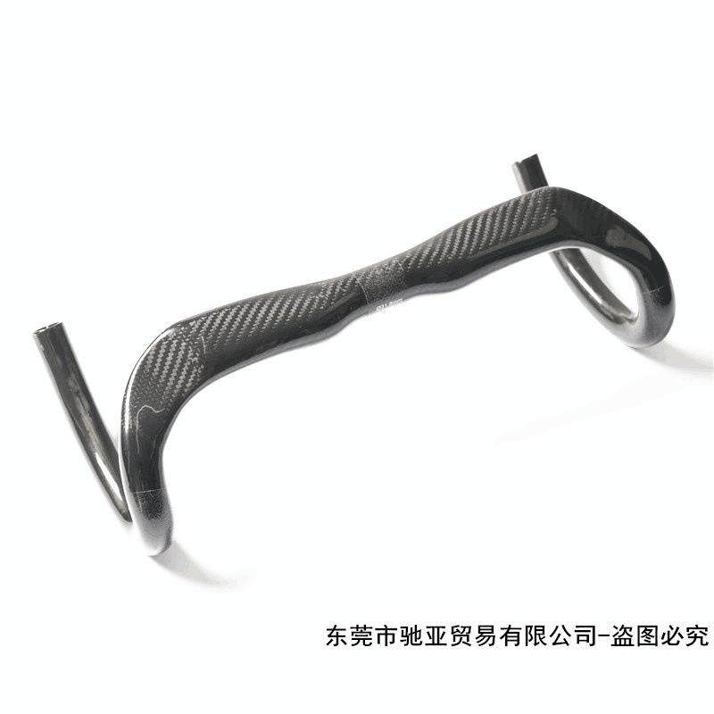 无标全碳纤维小弯型破风弯把公路自行车弯把高强度跑车把380MM