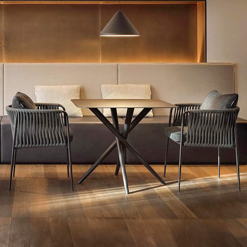 北欧户外桌椅防水防晒庭院休闲花园露台藤编藤椅阳台桌椅组合