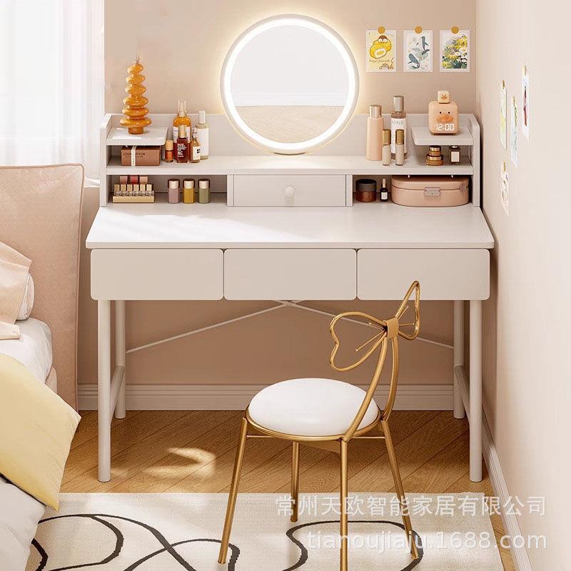 新款梳妆台卧室化妆桌小户型家用现代简约化妆台书桌一体简易桌子