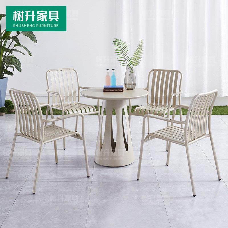 户外铝制金属桌椅组合露天阳台花园休闲竖条铝板椅子现代简约家具,鲜花速递/花卉仿真/绿植园艺,割草机/草坪机,淘宝优惠券,粉丝福利购,淘宝优惠卷