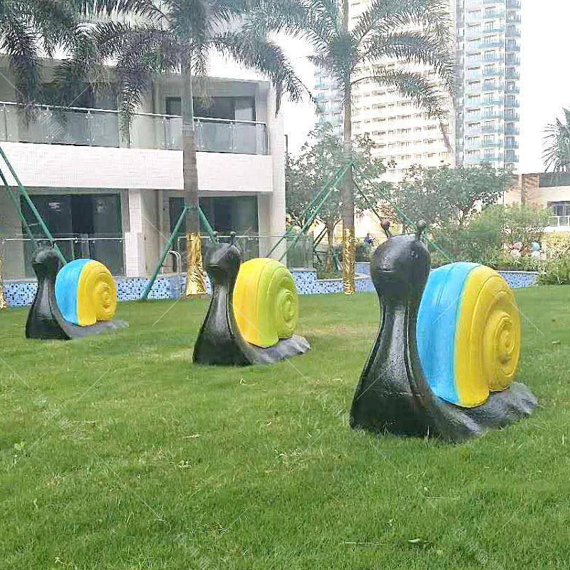 卡通蜗牛户外园林景观仿真动物蜗牛雕塑玻璃钢摆件田园公园