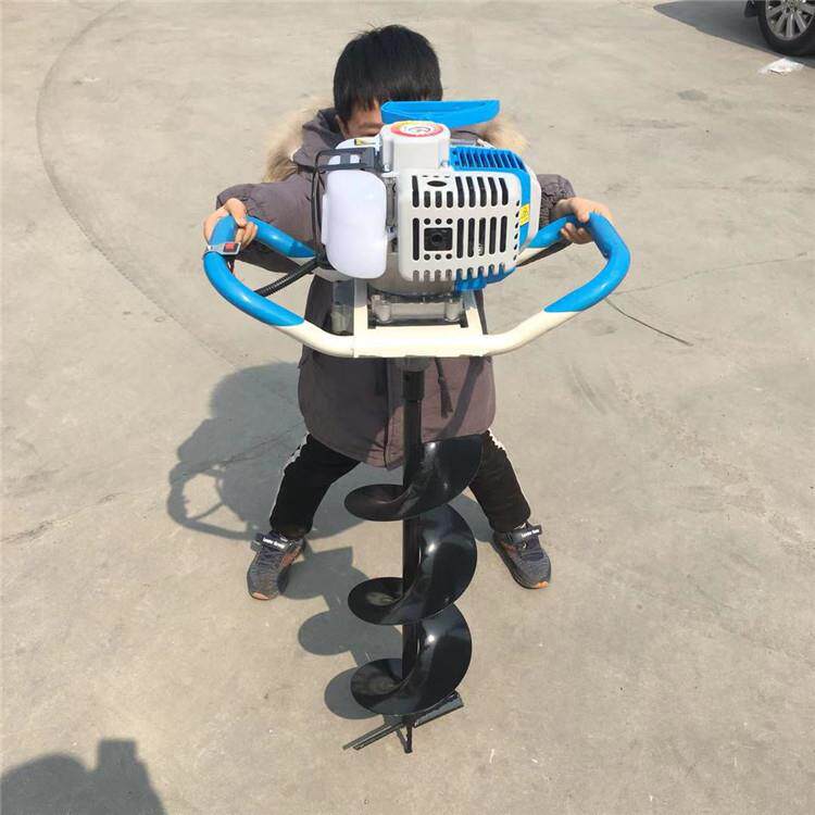 便携式植树移苗挖穴机手提汽油挖坑机手推独轮打眼机