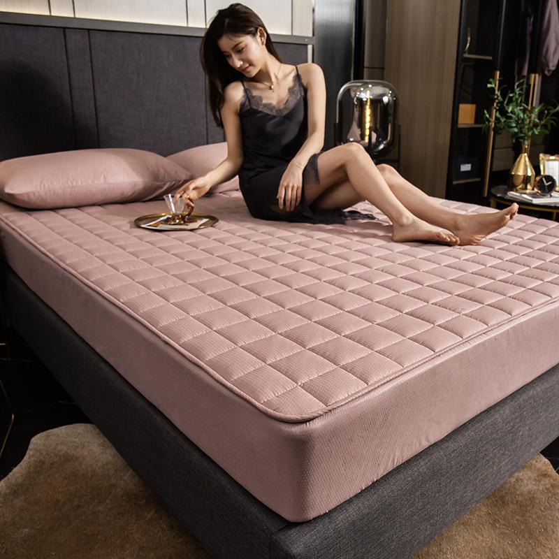 A类抗菌防螨防水隔尿床笠单件夹棉加厚床罩防尘床垫保护罩床套罩