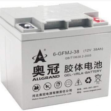 奥冠胶体蓄电池6-GFMJ-38 直流屏铅酸蓄电池12V38AH太阳能路灯UPS
