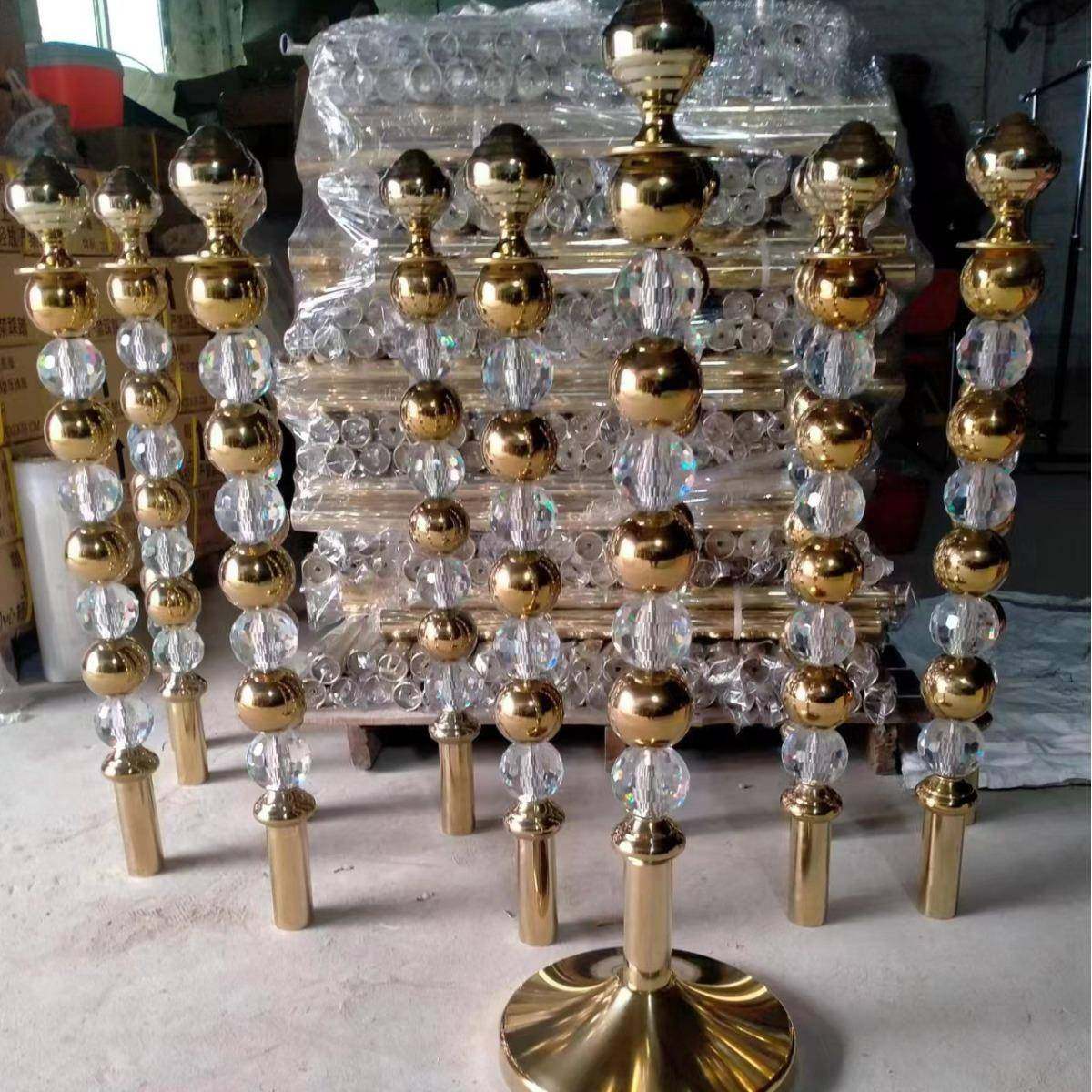 透明亚克力迎宾柱/挂绳VIP通道护栏/礼宾接待栏杆不锈钢水晶立柱