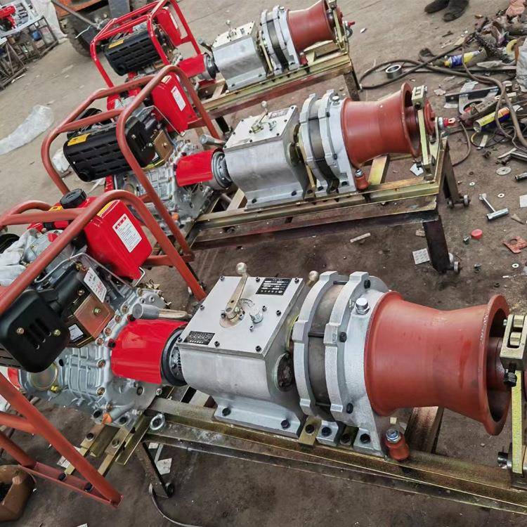 绞磨机电动3吨5吨8吨快速绞磨放电缆牵引机柴油汽油小型卷扬机