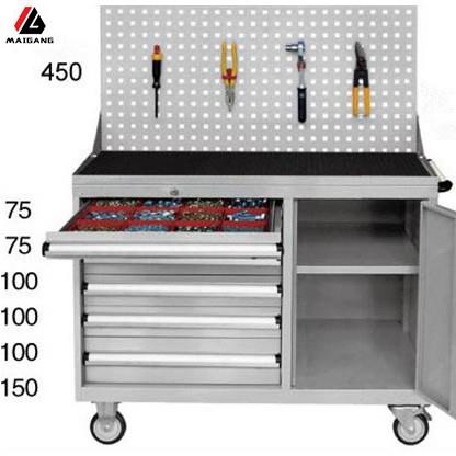 麦冈MG-Z010M五金加厚零件柜汽保汽修工具柜6抽单门组合工具柜