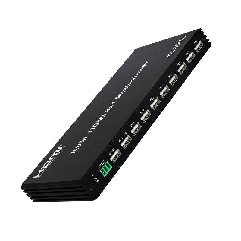 现货KVM8面分割器8X18进一出切割器8路高清无缝切换器DNF搬砖