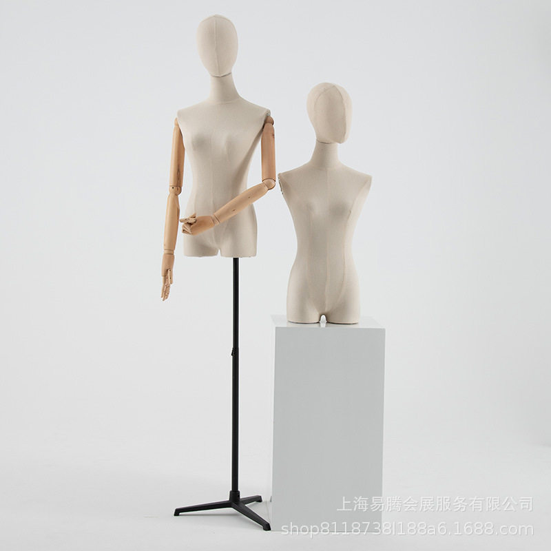 韩版小身材锁骨半身人体女模特架子展示架服装店橱窗假人偶道具