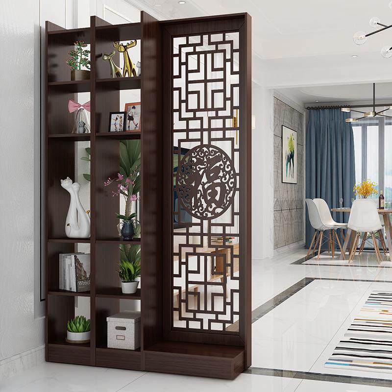 入户进门新中式玄关柜隔断柜屏风镂空客厅装饰酒柜简约现代小户型