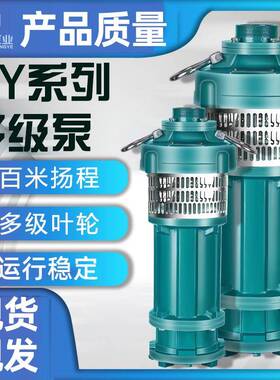 QY系列多级泵油浸式潜水泵农用灌溉大流量潜水泵油浸泵