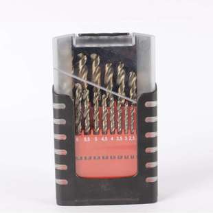 玫瑰盒组套麻花钻头19支套含钴M35钻不锈钢直柄麻花钻套装 高速钢