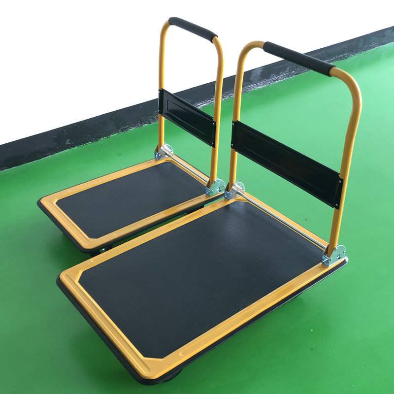 仓库大号推车拉货专用物流钢板超市搬运工具折叠静音拖车平板小型