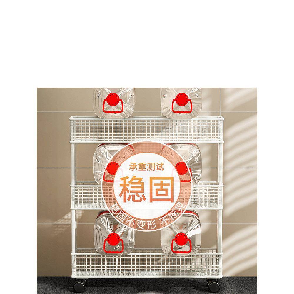 卫生间夹缝置物架门后超窄缝隙收纳柜浴室12cm极窄小推车款