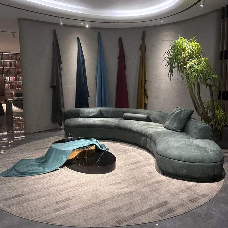 意式轻奢设计Baxter弧形沙发现代极简别墅客厅家用大户型布艺沙发