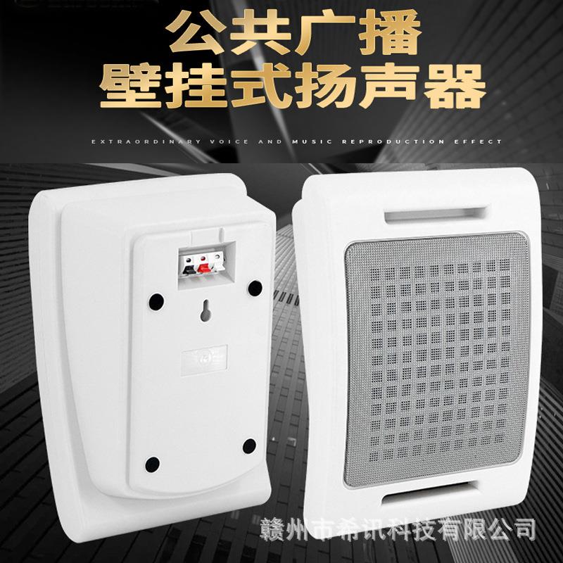 公共广播校园广播背景音乐系统10W壁挂扬声器教室壁挂音箱HSE-108
