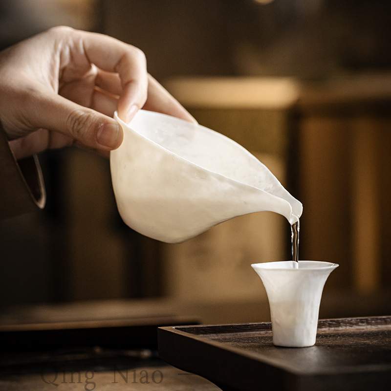 水月高端公道杯陶瓷家用手工大容量公杯创意茶具分茶器禅意茶配件