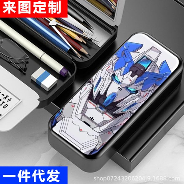 动漫机动战士高达中小学生多功能带镜子计算器文具盒笔袋现货批