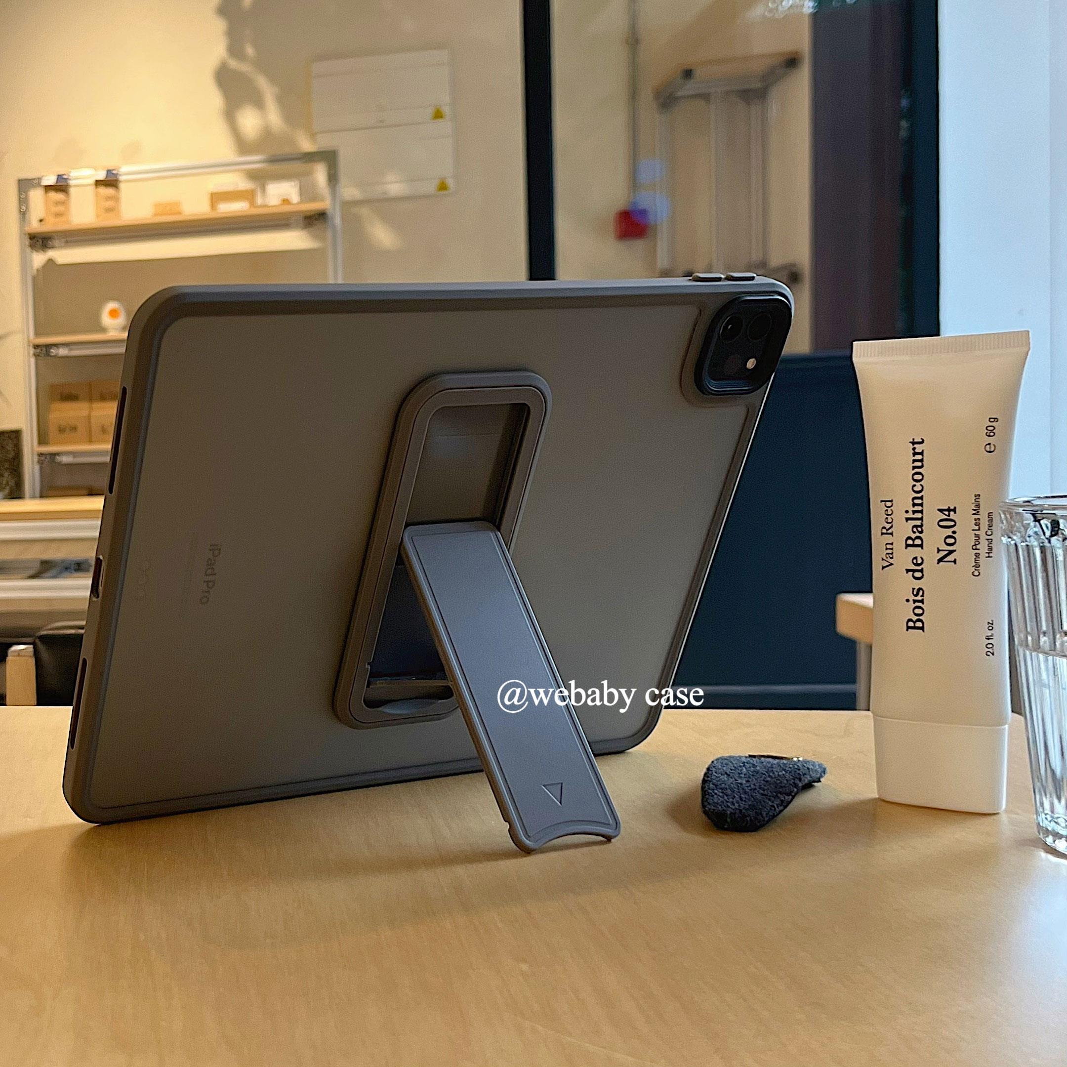 webaby「磨砂肤感」一体支架/单壳/质感ipad2024pro11防摔air/456/10.9寸10.2平板10代保护套mini6/7/8.3硬壳