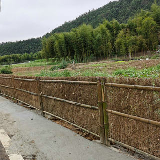 竹篱笆栅栏竹门日式庭院户外防腐木隔断民宿设计装饰别墅竹子围栏