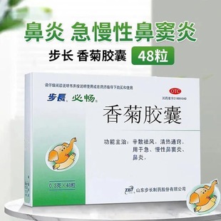 步长香菊胶囊0.3g*48粒/盒辛散祛风清热通窍急慢性鼻窦炎鼻炎正品