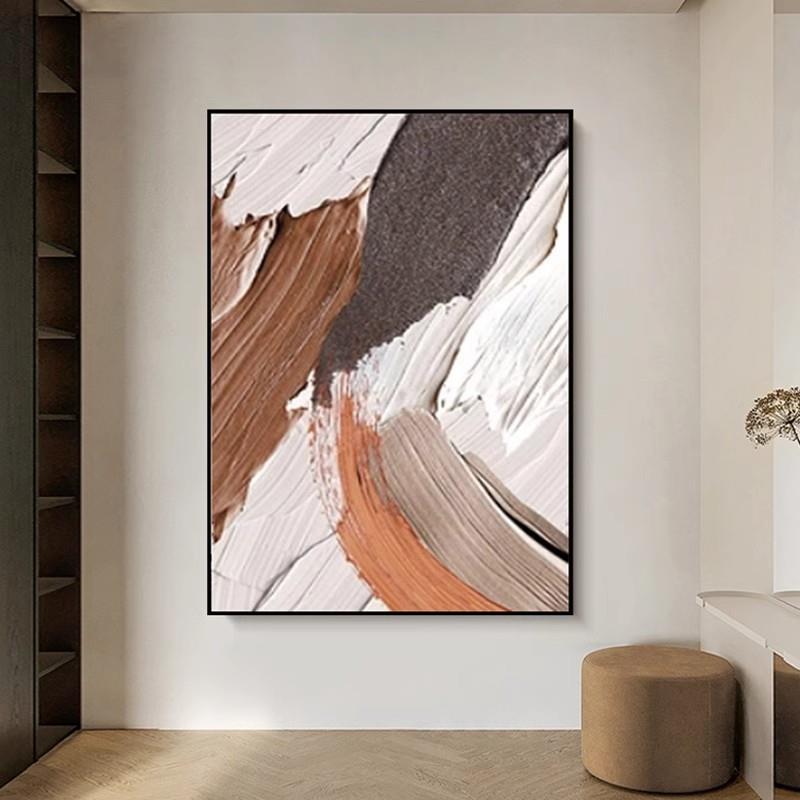 纯手绘油画大幅客厅现代简约装饰画抽象北欧玄关挂画立体肌理画