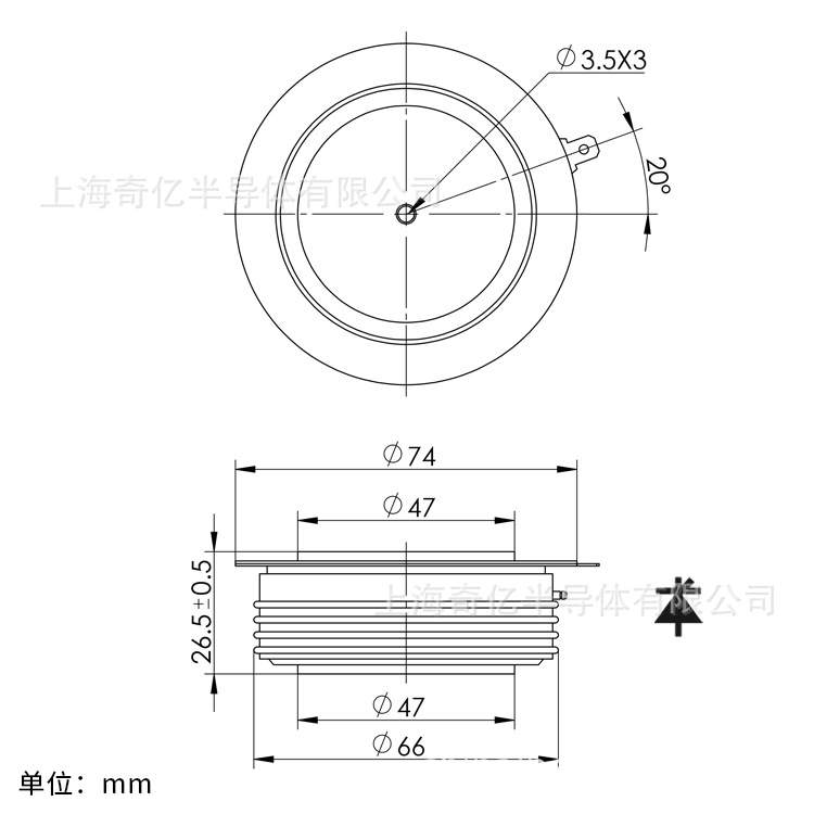 KK1000A800V 快速晶闸管 可控硅 QY50KKE 上海奇亿JPEC