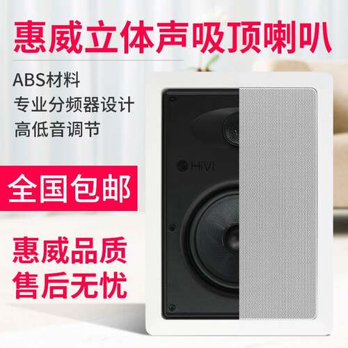 Hivi/惠威VR6-W定阻吸顶音响吊顶喇叭天花背景音乐环绕家用音箱