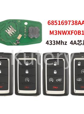 适用于吉普新款智能卡遥控汽车钥匙4A芯片433频率M3NWXF0B1
