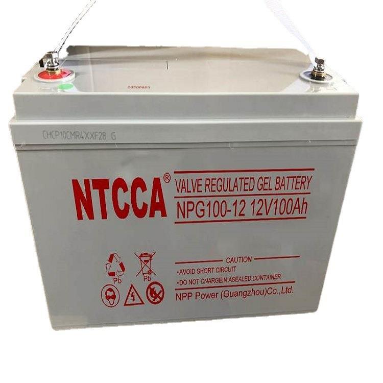 NTCCA恩科蓄电池12V100AH免维护储能电池NPG100-12铅酸电池