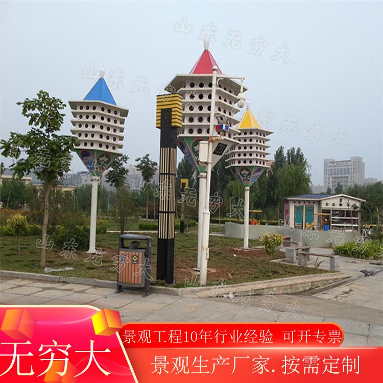 鸽舍鸟窝公园广场游玩设施投放景区商业引流小型鸽子楼道具