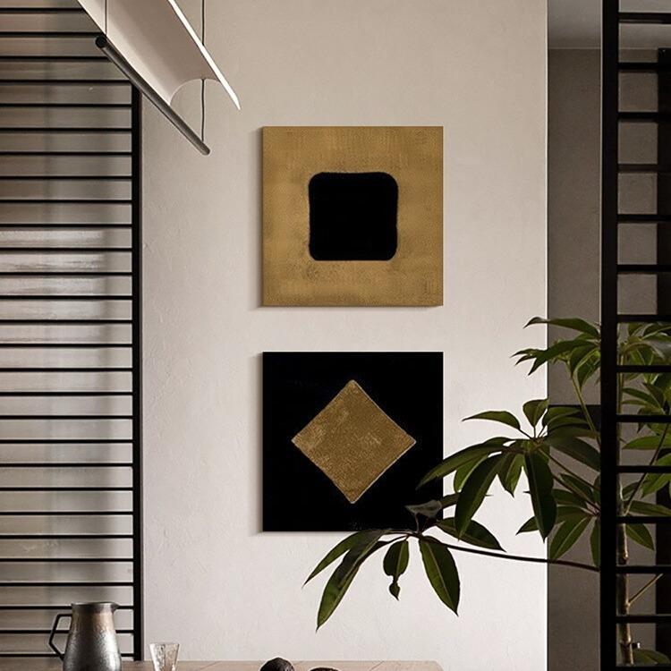 中古风组合卧室装饰画床头挂画玄关画小众艺术餐厅画立体雕刻壁画图片