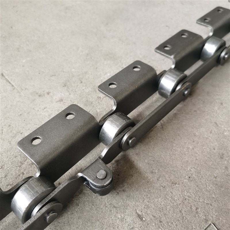 不锈钢链条304大节距双侧弯板滚子链条工业传动链条单双排链条