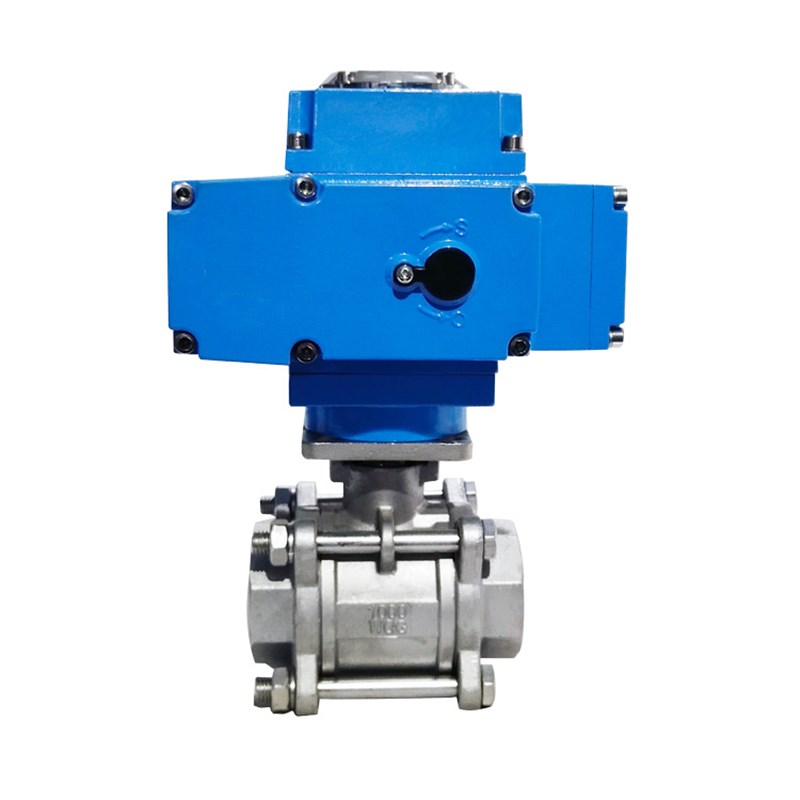 电动丝扣球阀Q911F-16P三片式50不锈钢内螺纹20阀门1寸dn25 32 40