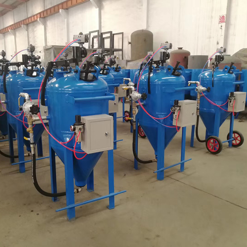 小型移动式高压喷砂机喷沙除锈翻新抛光设备手动喷砂丸罐喷打沙机