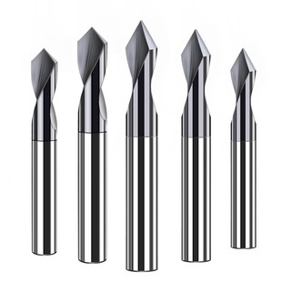 55度钨钢定心钻90度120度定点倒角刀涂层加长数控合金铣刀中心钻