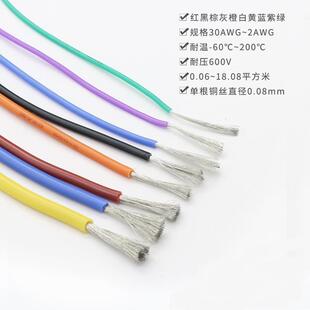 特软硅胶线14awg 0.08mm 动力锂电池航模连接线 导线耐高温软电线