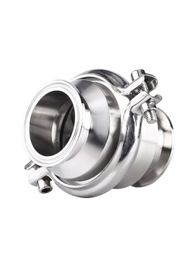 304不锈钢快装止回阀卫生级无负压快开卡箍式卡盘连接逆止单向阀