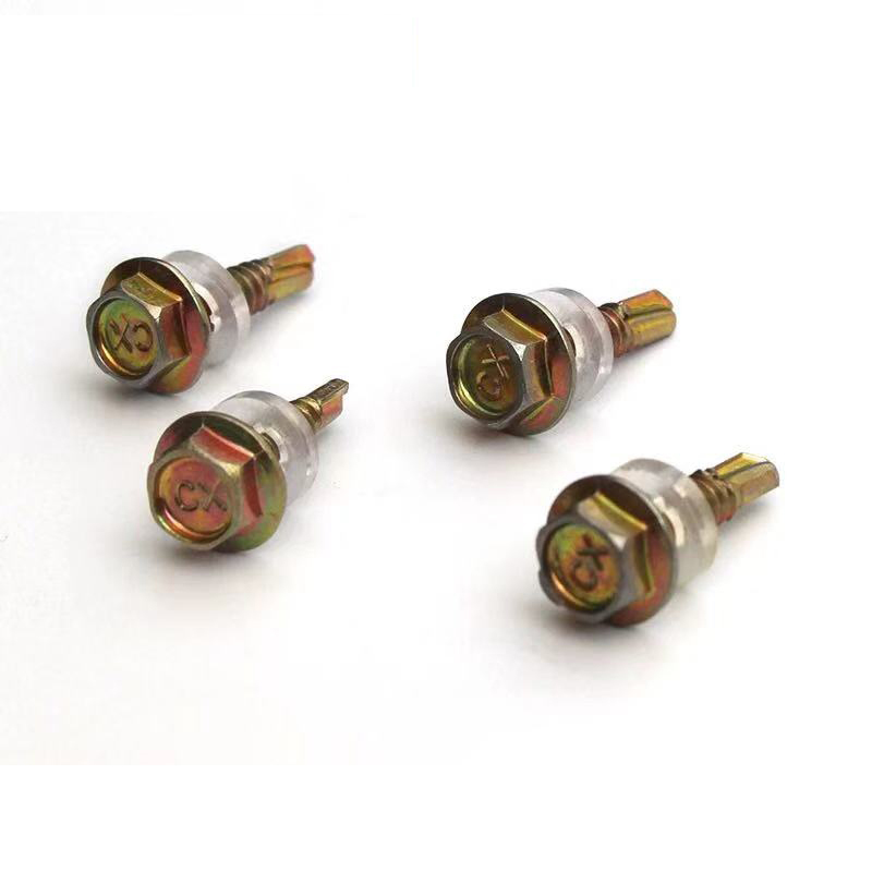 M4.8/M6.3外六角铁彩锌铁皮钻尾自攻螺丝钉自钻燕尾木螺丝彩钢瓦