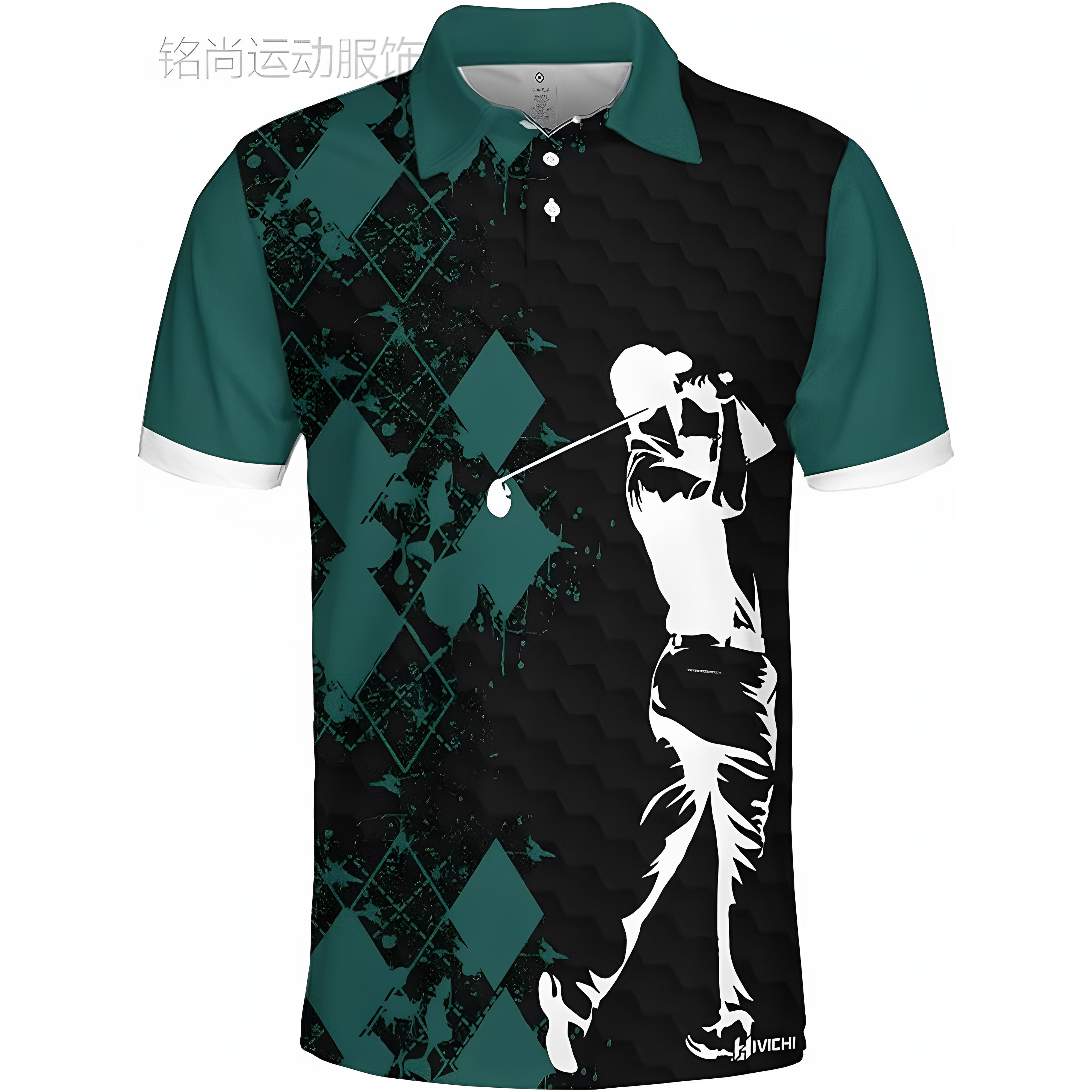 新款高尔夫服装男士POLO衫短袖T恤翻领运动时尚休闲上衣速干球衣