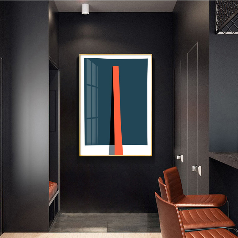 轻奢现代简约色块抽象装饰画客厅沙发背景墙面挂画餐厅壁画组合画图片