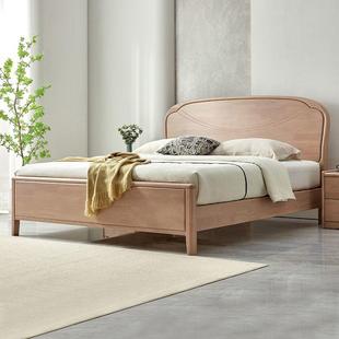 简北美橡木床1CBK.5m.8米1双人床主卧静音榫卯实木代床现约婚床