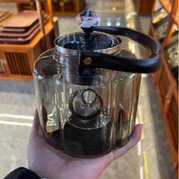 耐热玻璃蒸一JM373体提梁壶合韵手专工茶玻璃煮壶电陶炉用煮壶家