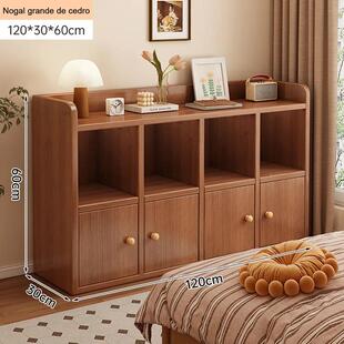 中古风书柜储物柜体靠墙客厅飘窗矮一床收纳格子柜边K73幼儿柜园