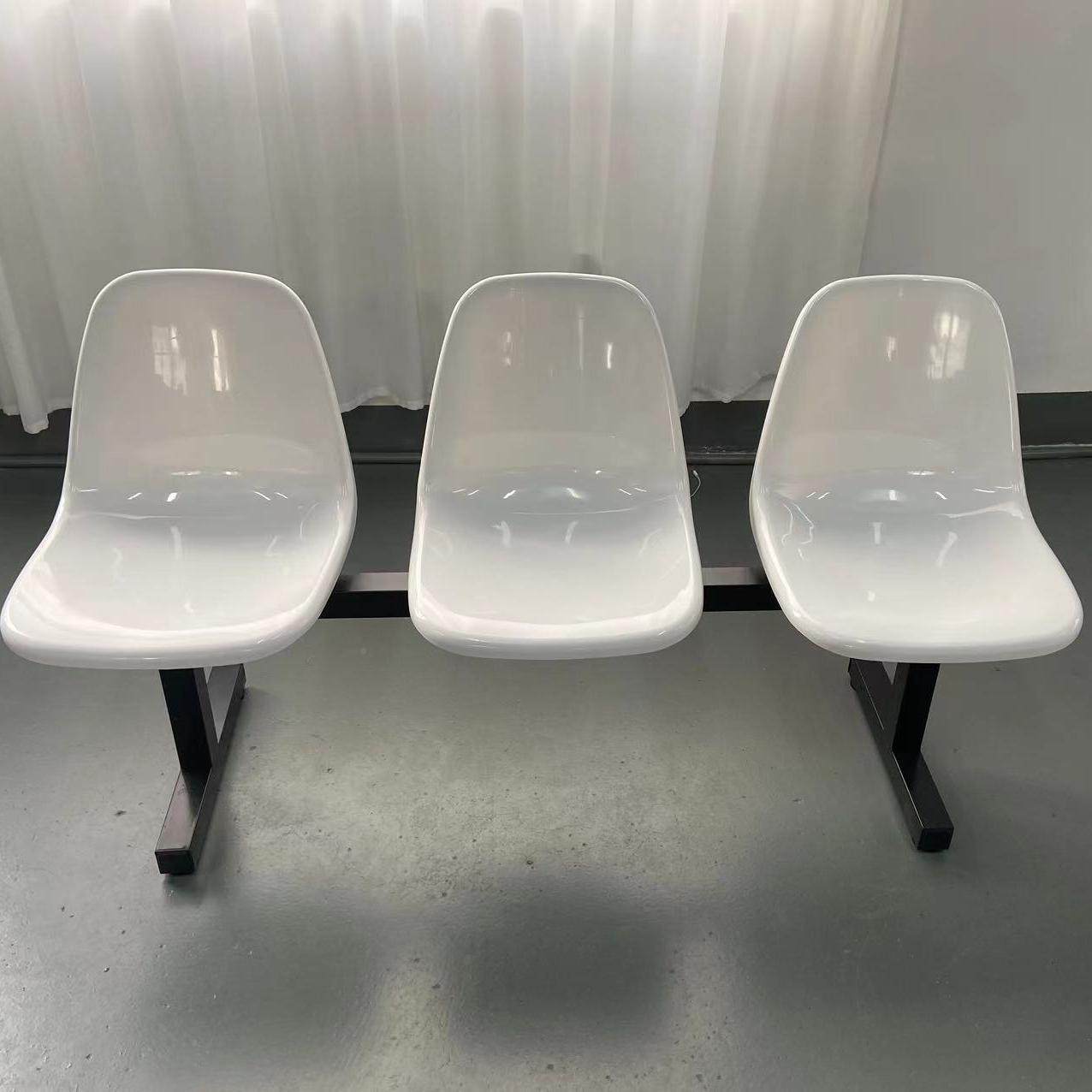 塑料椅篮球场息PY-03休座椅网红打卡连排排椅商场等候椅楼拍照影