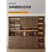 酒柜餐款 边柜靠墙一体储985物柜家用0客厅225新奢感收纳轻展示柜