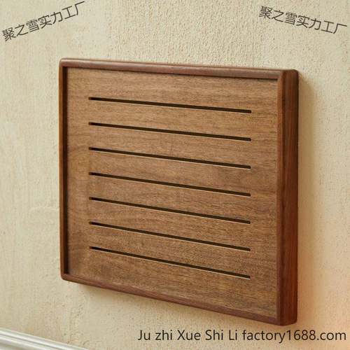 遮AL100745电箱装饰画胡配桃木网弱表电箱盖板挡多媒体挂画实木电