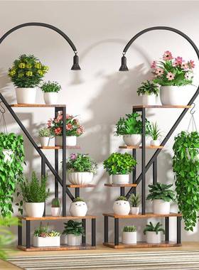 花爬藤架花盆户外阳台架庭院室外园艺园花攀植物支架花园床花QNR